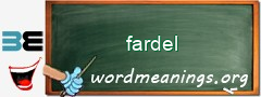 WordMeaning blackboard for fardel